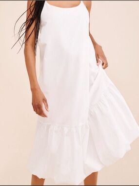 Anthropologie White Midi Sundress
